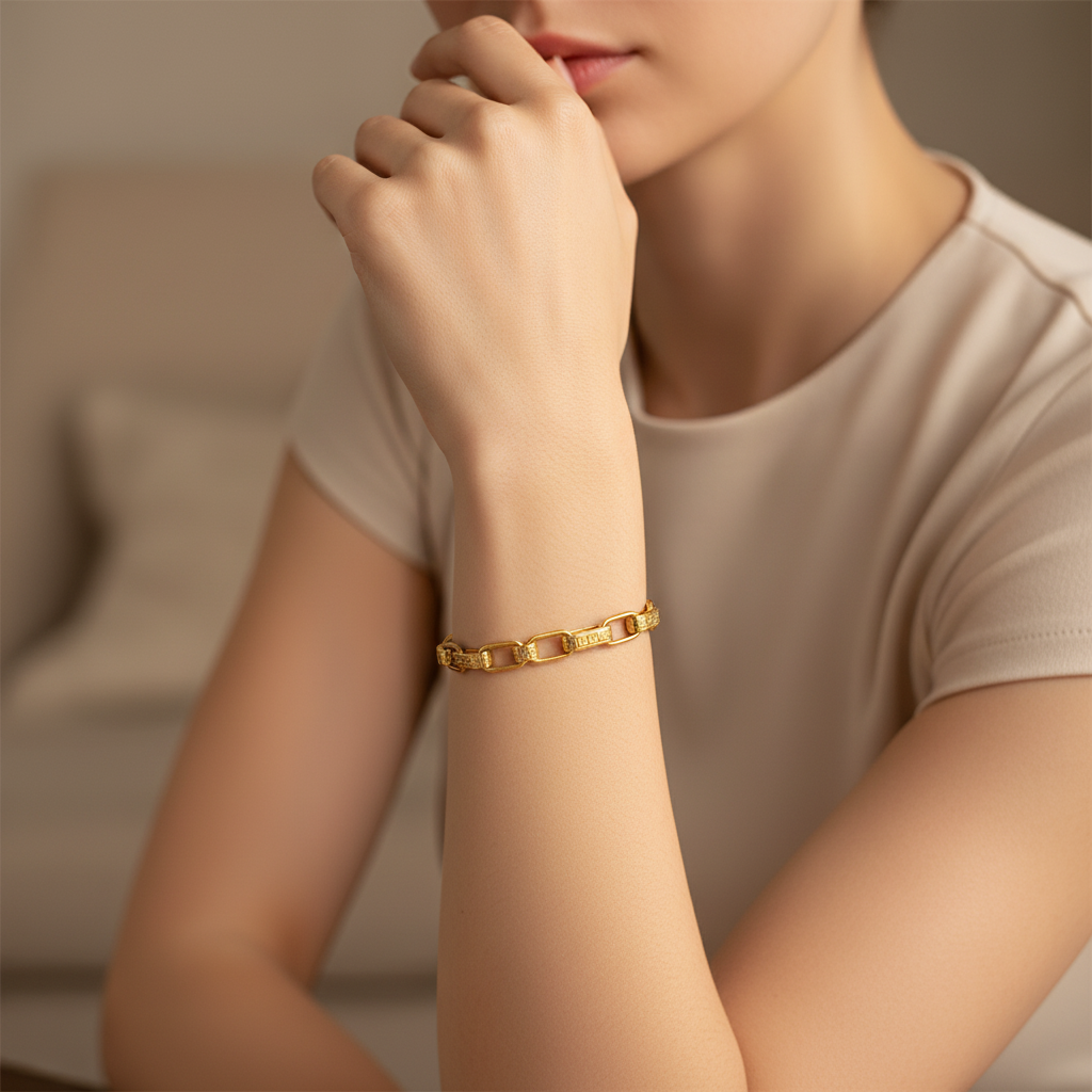 BOLD METAL LINK CHAIN BRACELET