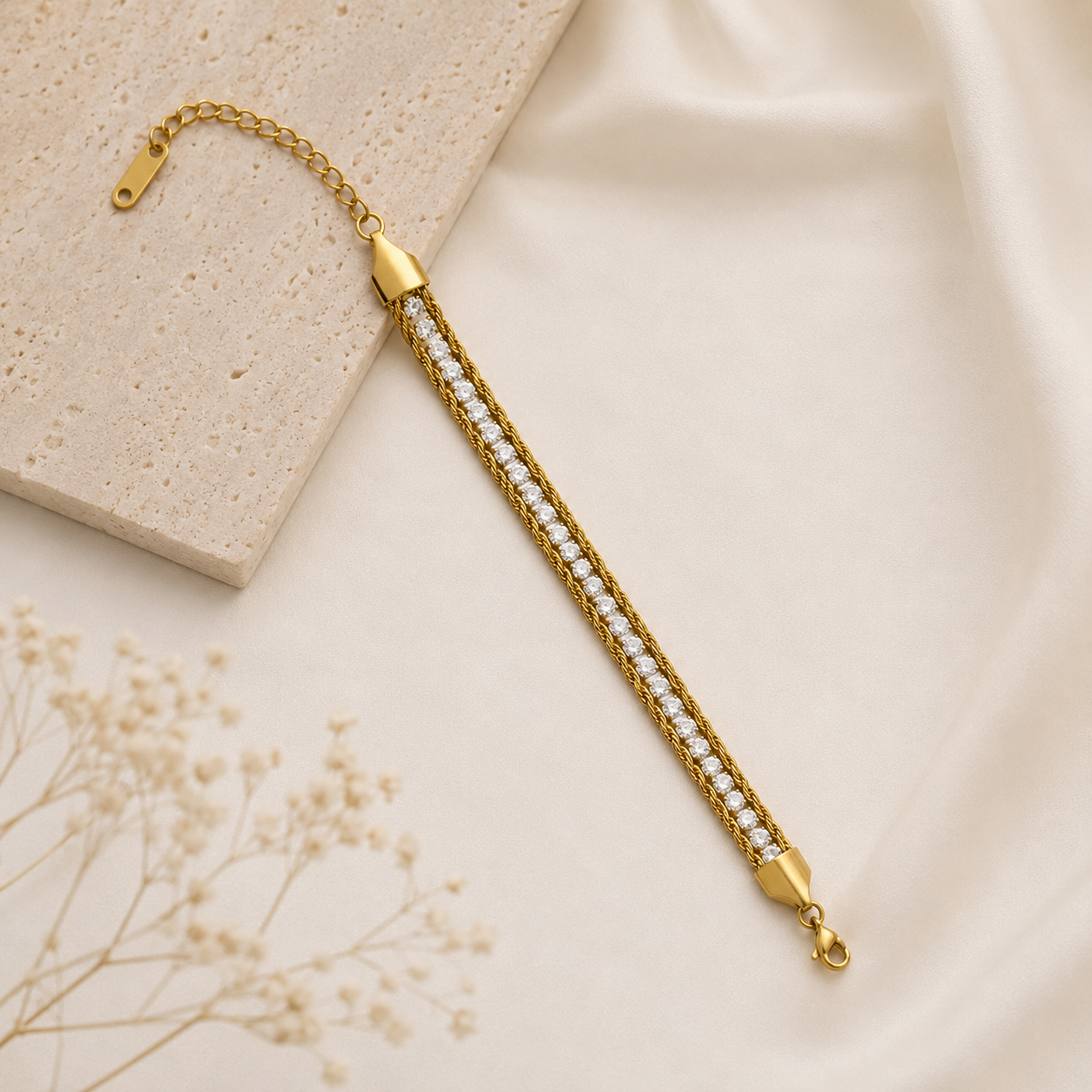 GOLDEN GLAMOUR LAYERED BRACELET