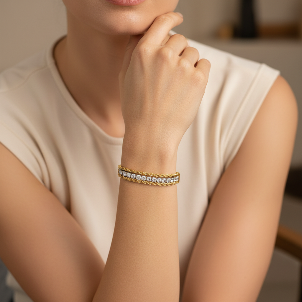 GOLDEN GLAMOUR LAYERED BRACELET