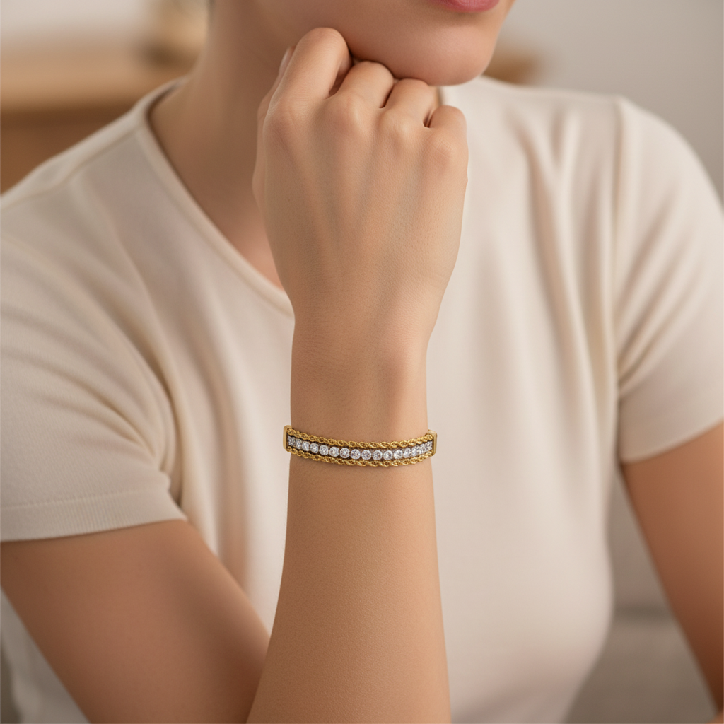 GOLDEN GLAMOUR LAYERED BRACELET