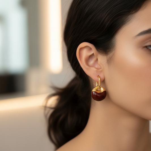 Cherry Resin Earrings