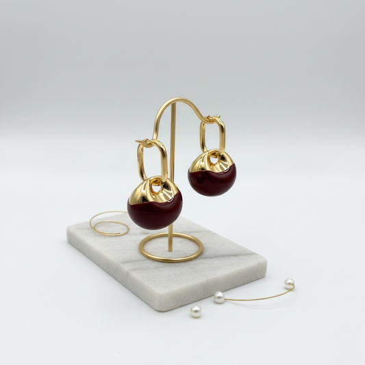 Cherry Resin Earrings