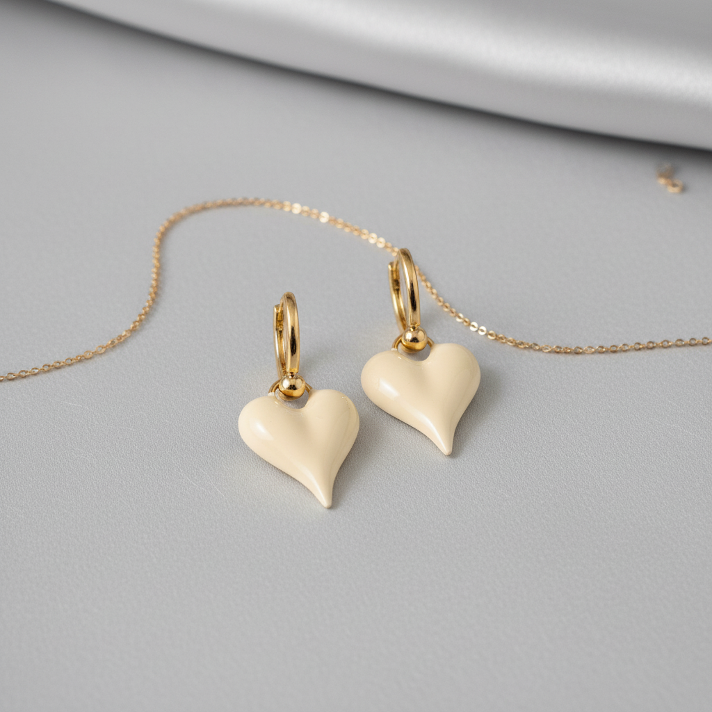 Resin Heart Earrings