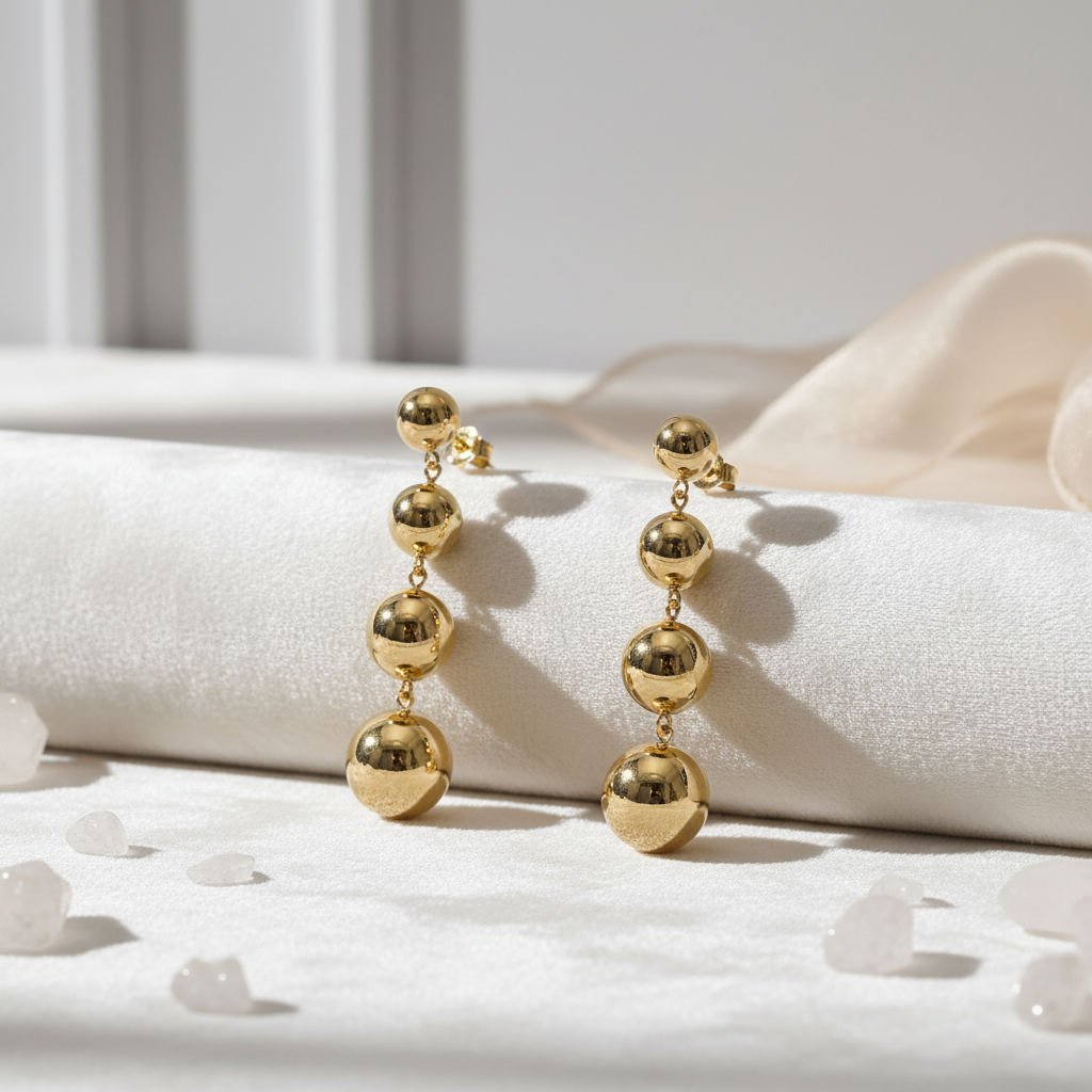 Dew Gold Drop Earrings