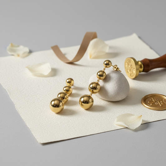Dew Gold Drop Earrings