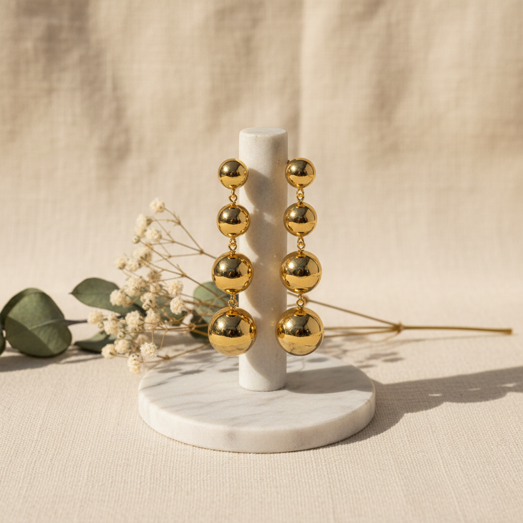 Dew Gold Drop Earrings