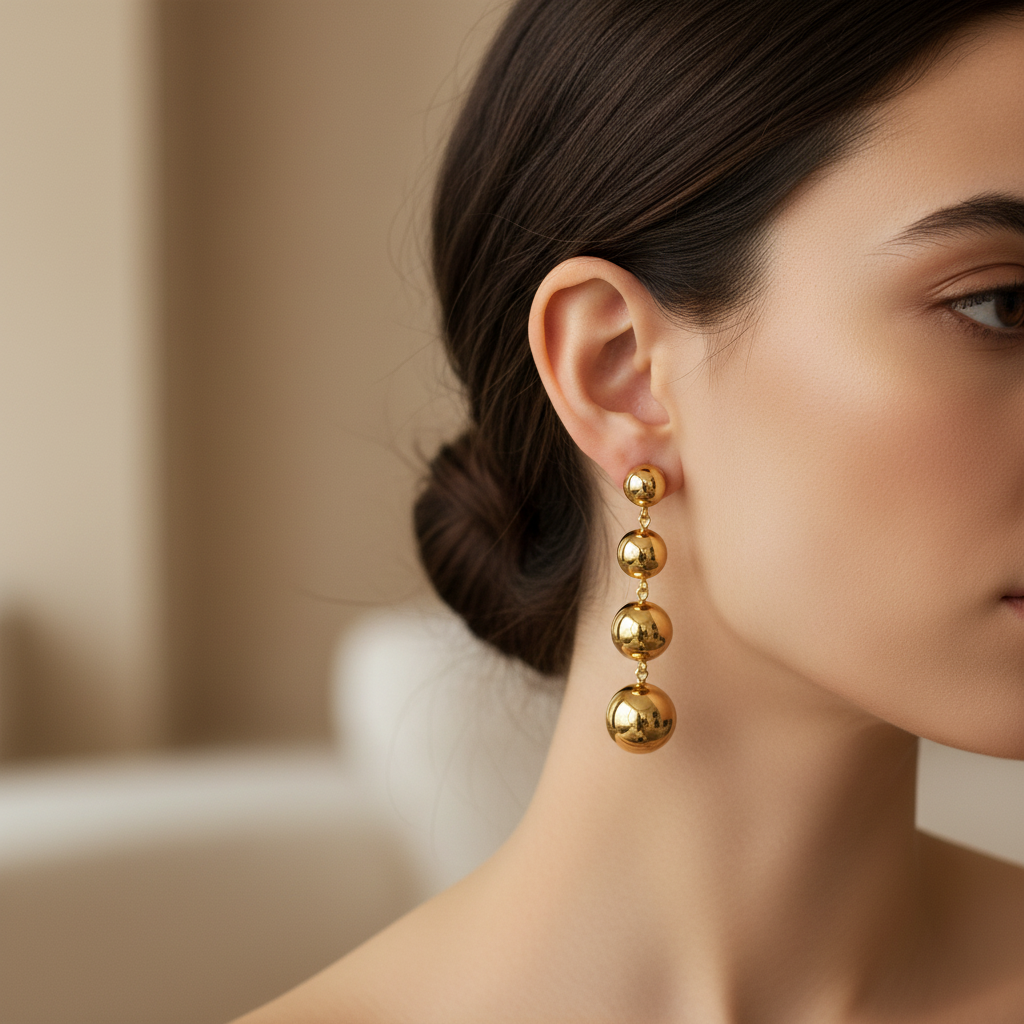 Dew Gold Drop Earrings
