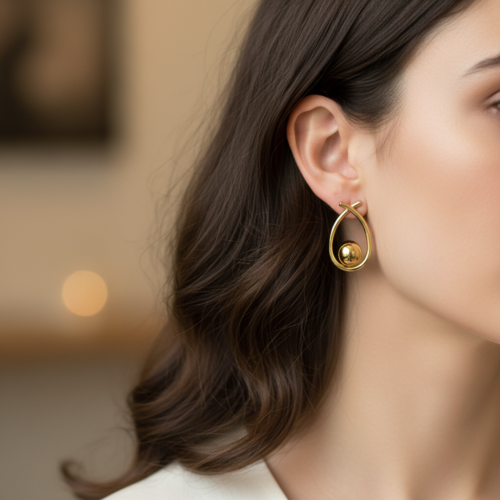 Classic Halo Ball Earrings