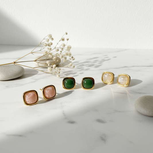 Square Muse Studs