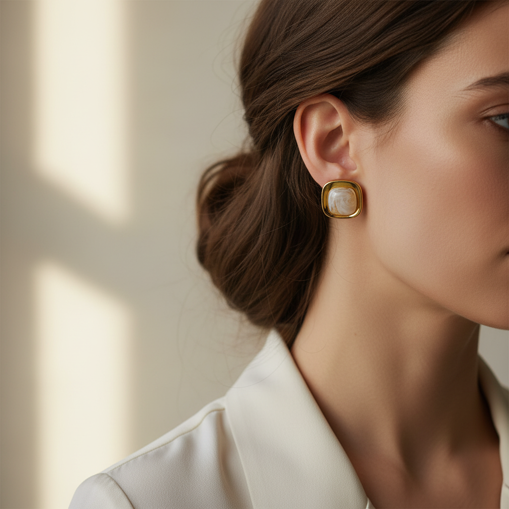 Square Muse Studs
