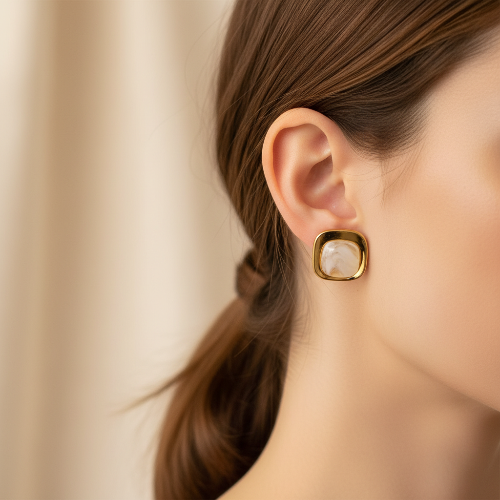 Square Muse Studs