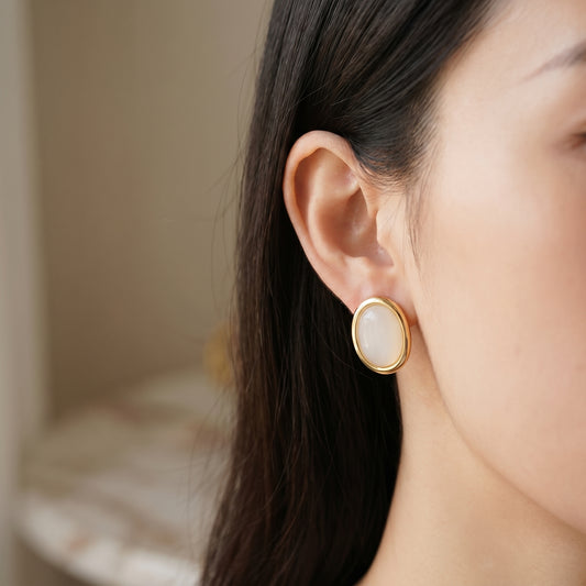 Aura Oval Studs