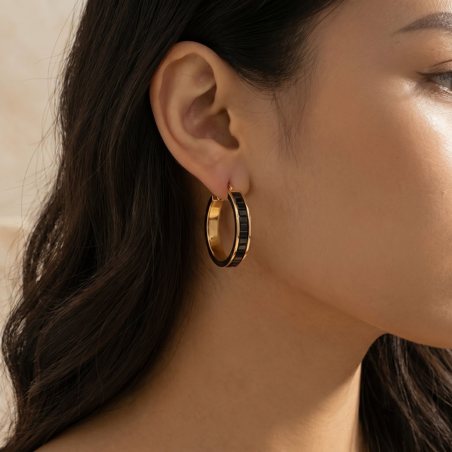 Black Gold Hoops