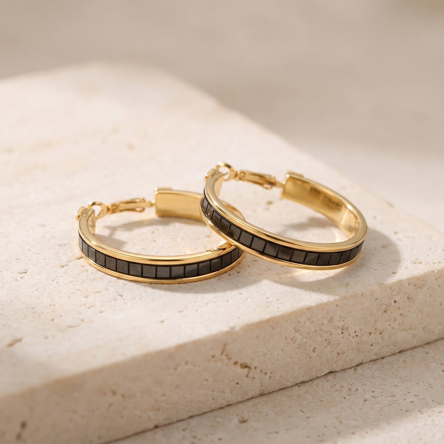 Black Gold Hoops