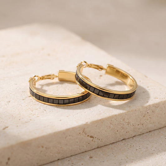 Black Gold Hoops
