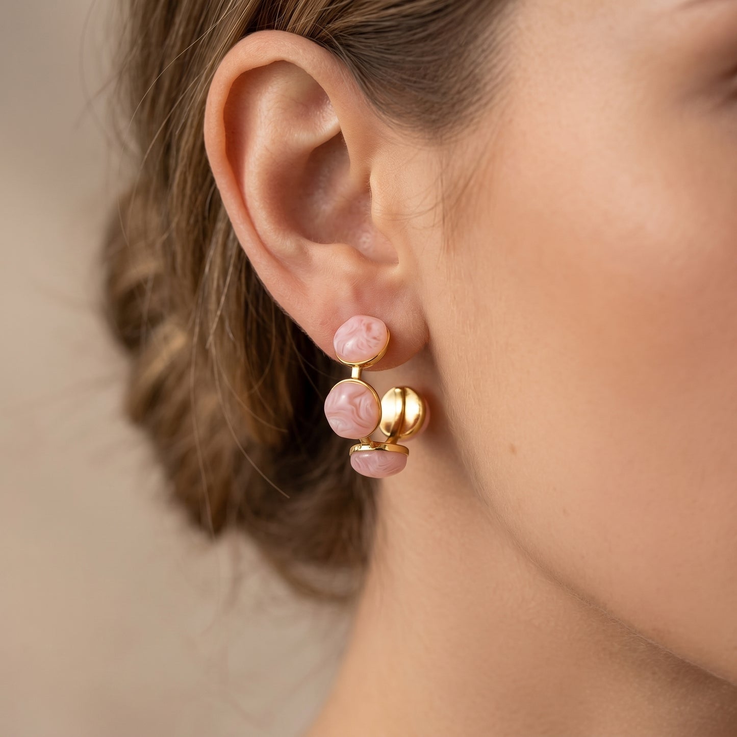 Bubble blush hoops