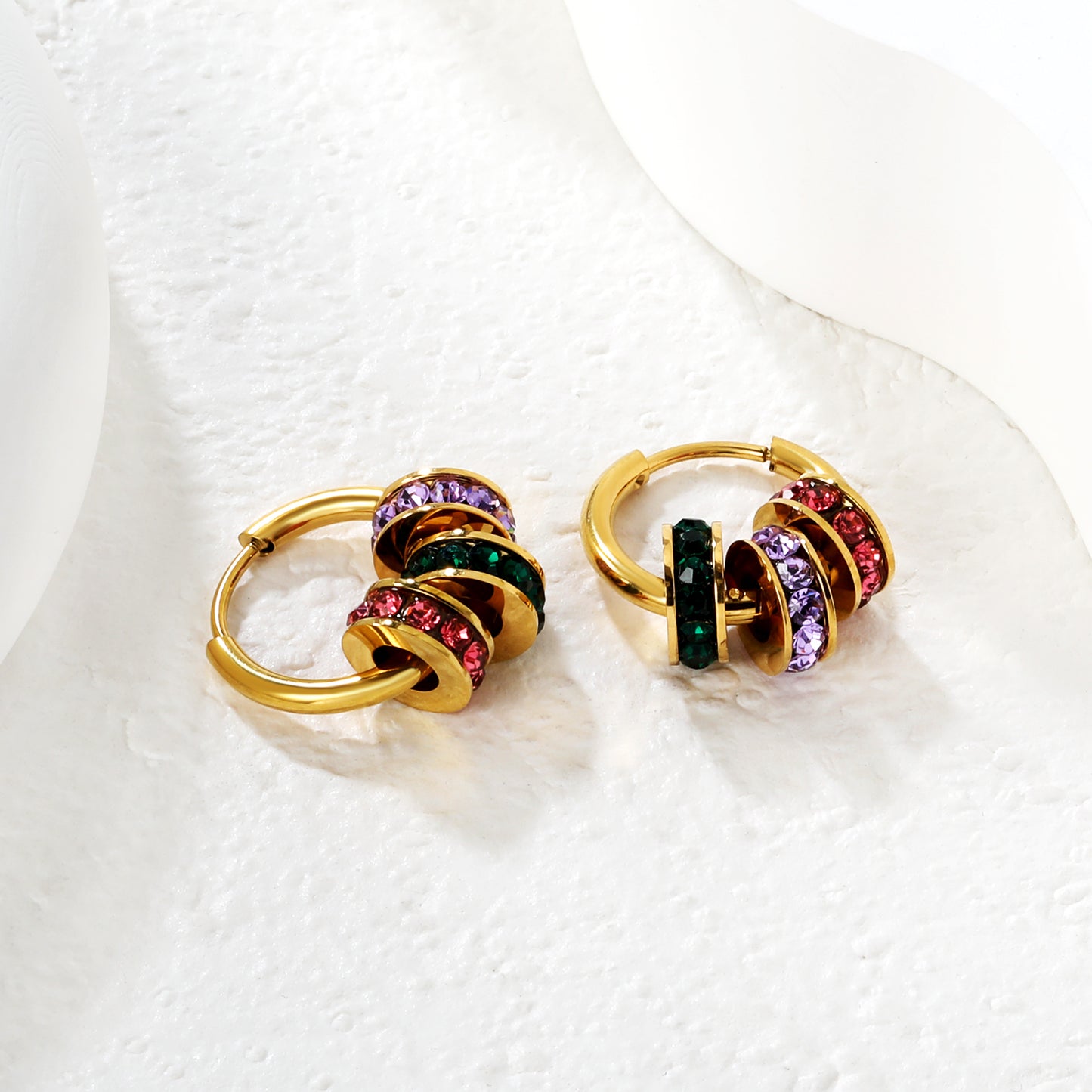 Triple Charm Earring