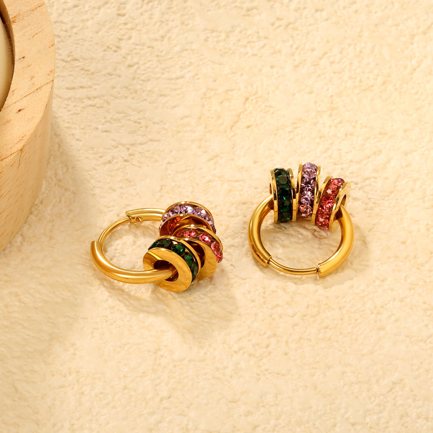 Triple Charm Earring