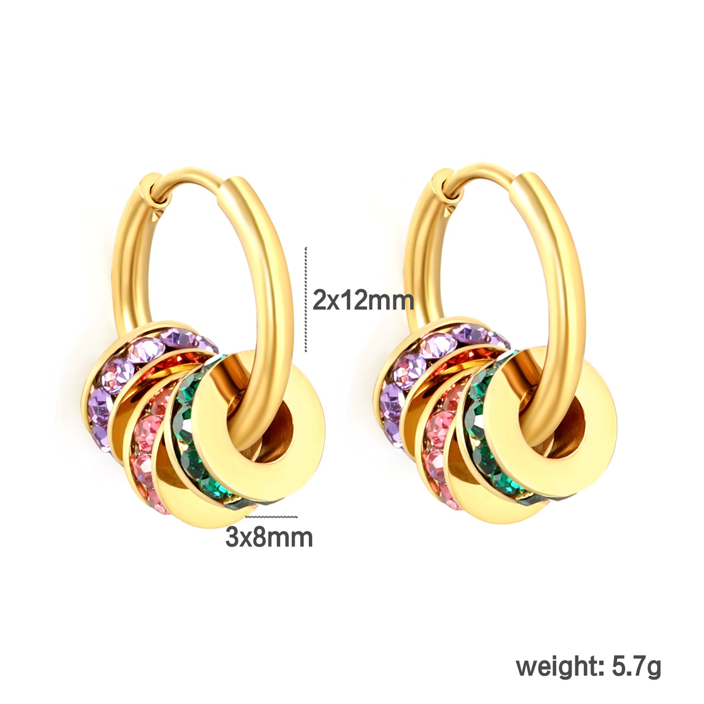 Triple Charm Earring