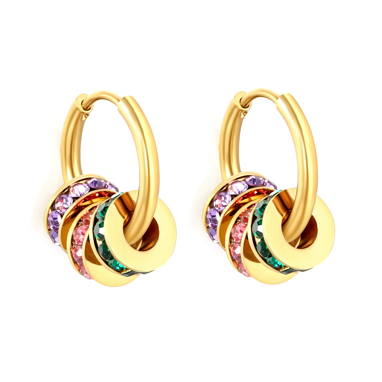 Triple Charm Earring