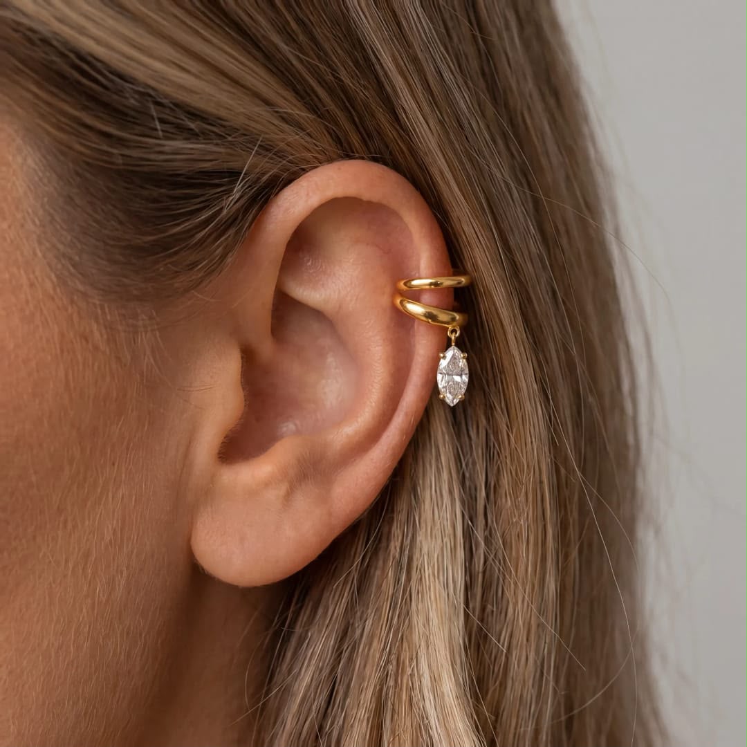 Crystal Dual Layer Earcuff