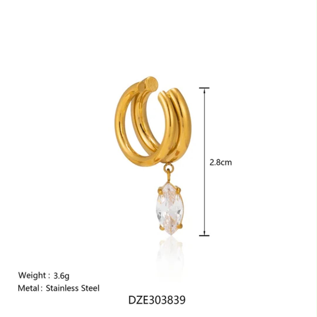 Crystal Dual Layer Earcuff