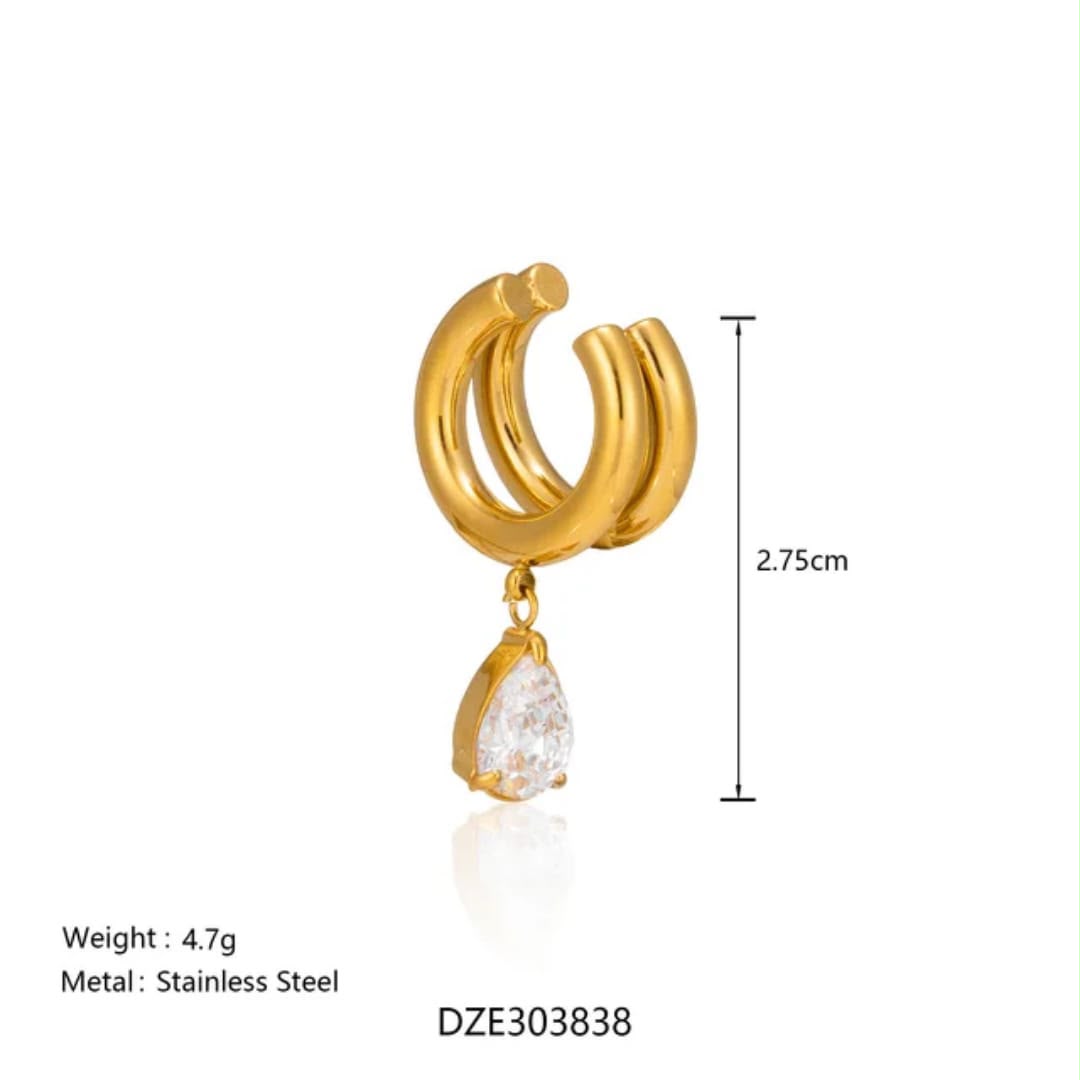 Crystal Dual Layer Earcuff