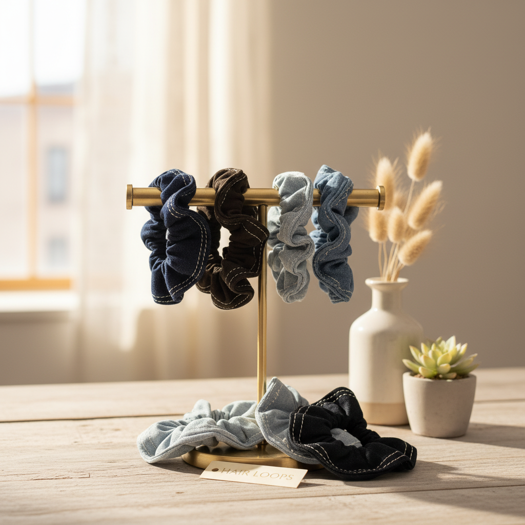 Cloud Denim Scrunchie (Random will be sent)
