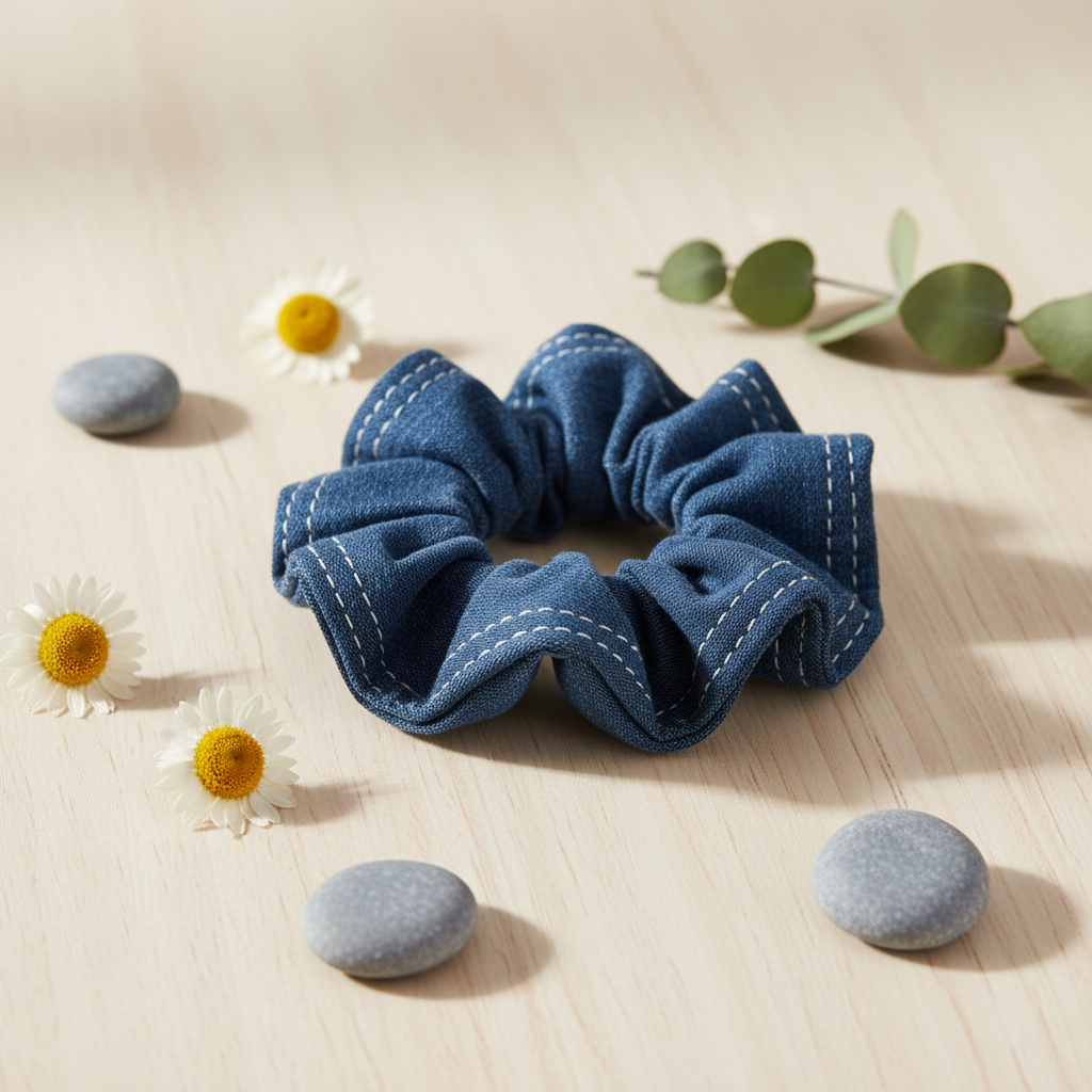 Cloud Denim Scrunchie (Random will be sent)
