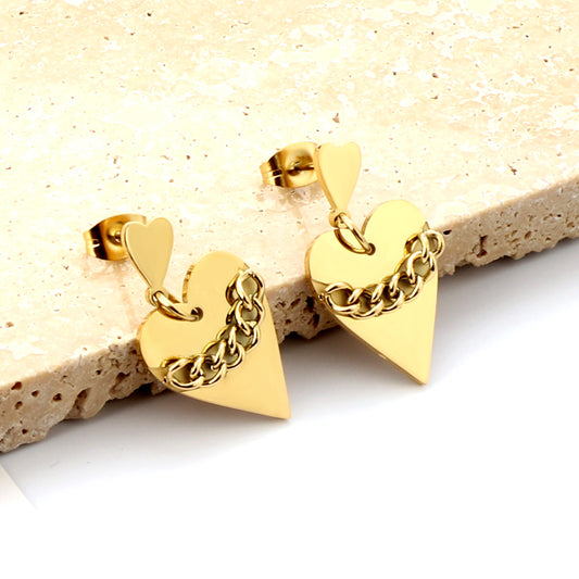 Heart Chain Earrings