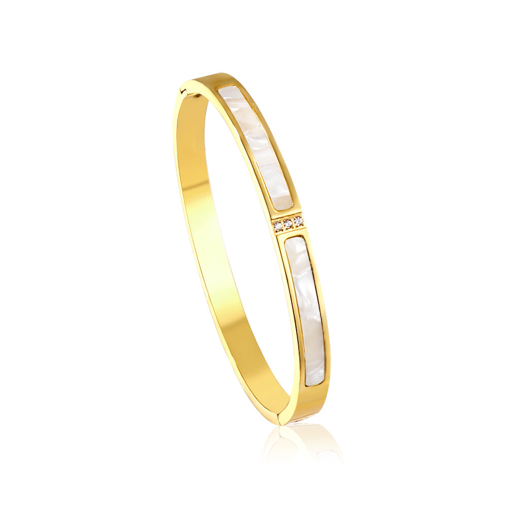 Oval White Bangle Kada