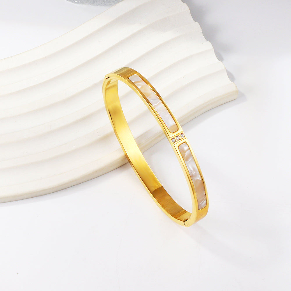 Oval White Bangle Kada