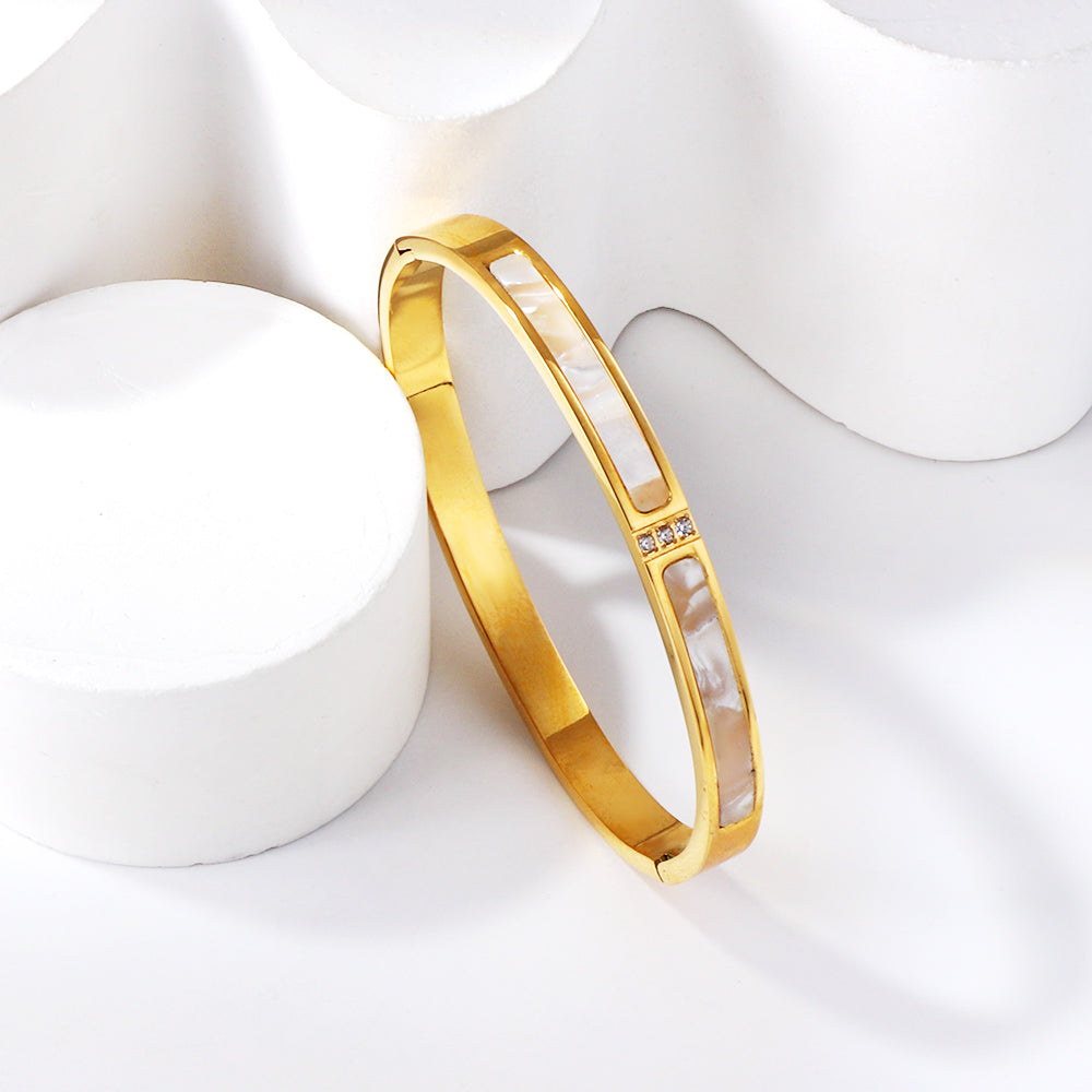Oval White Bangle Kada