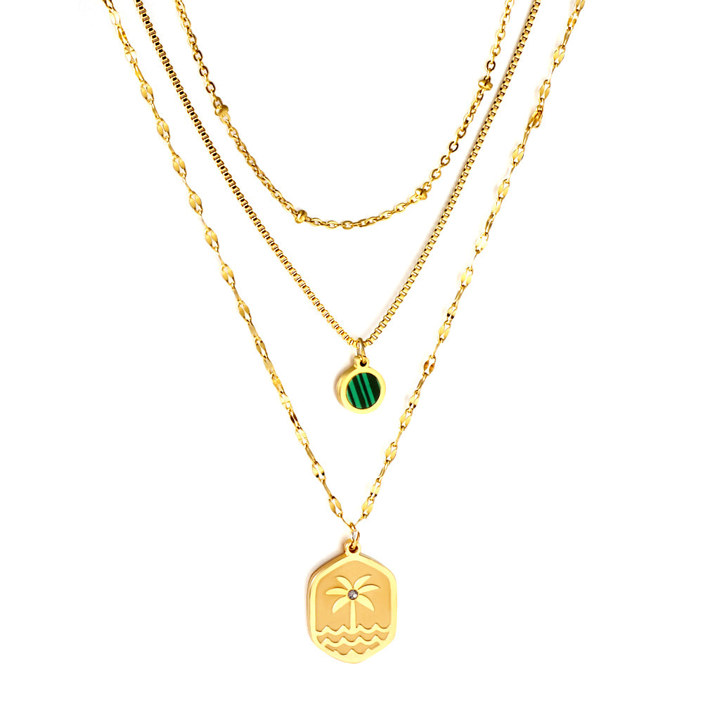 Sunset Pendant Layered Nacklace