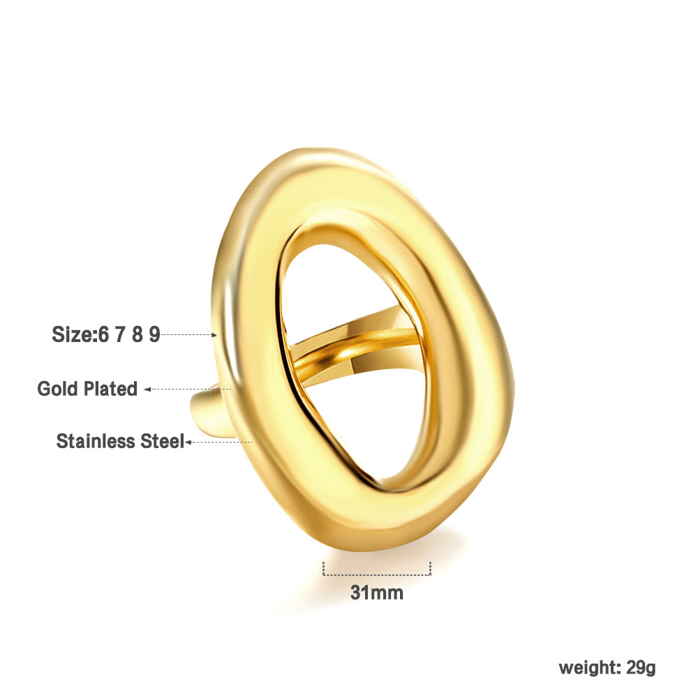 Wavy Loop Bold Ring