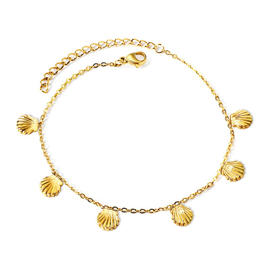 Golden Seashell Anklet