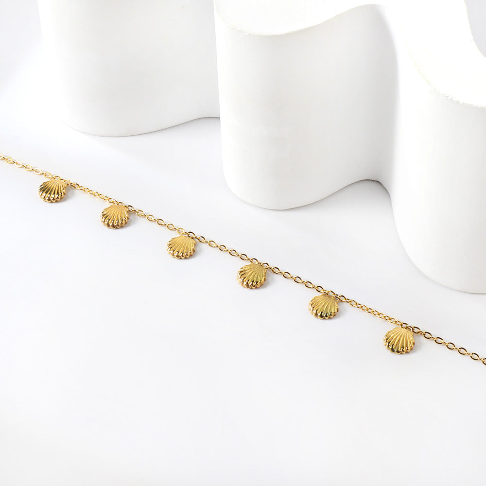 Golden Seashell Anklet