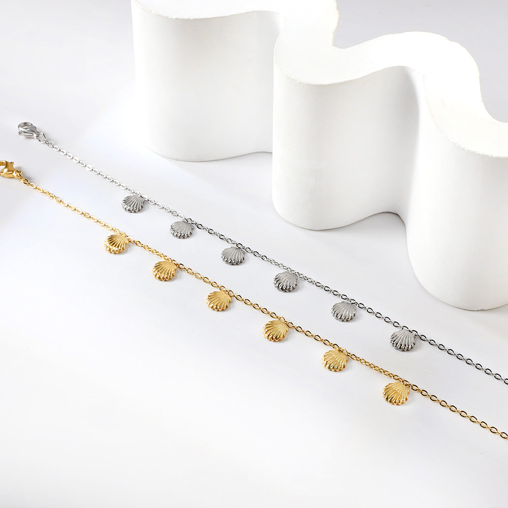 Golden Seashell Anklet