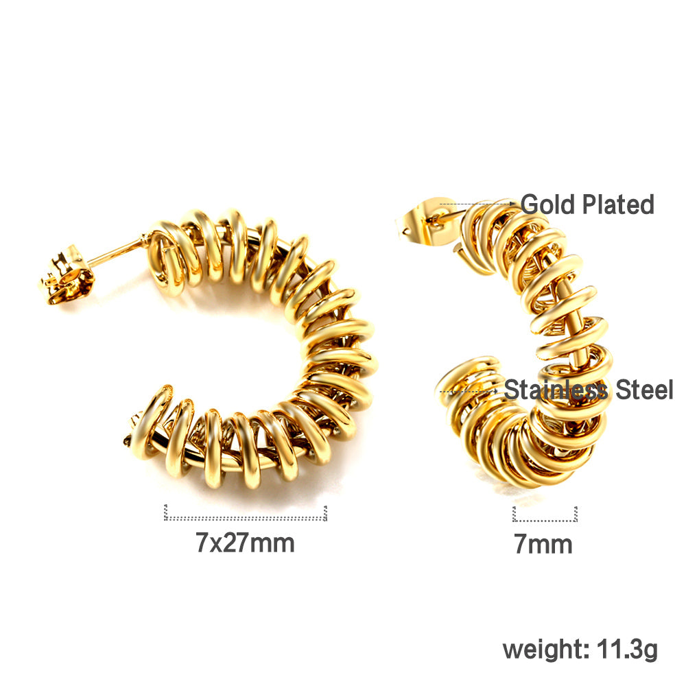 Spiral Arc Earrings