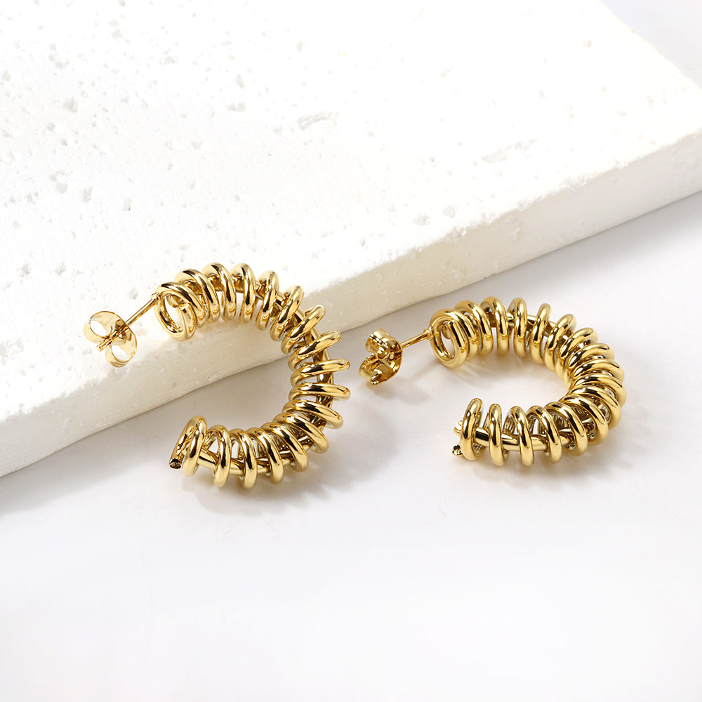 Spiral Arc Earrings