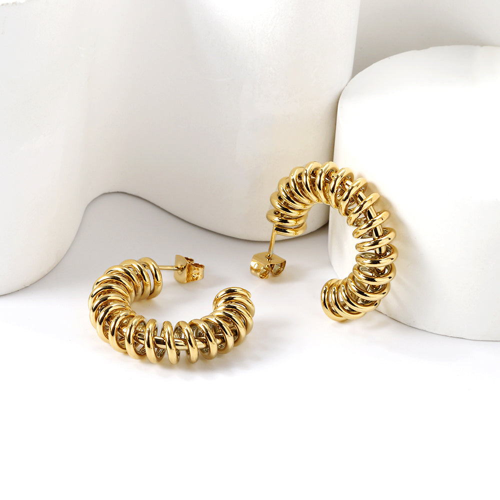 Spiral Arc Earrings