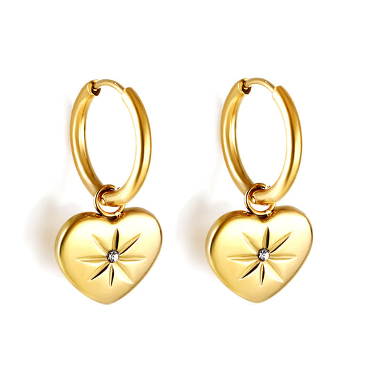 Small heart Hoop Earrings