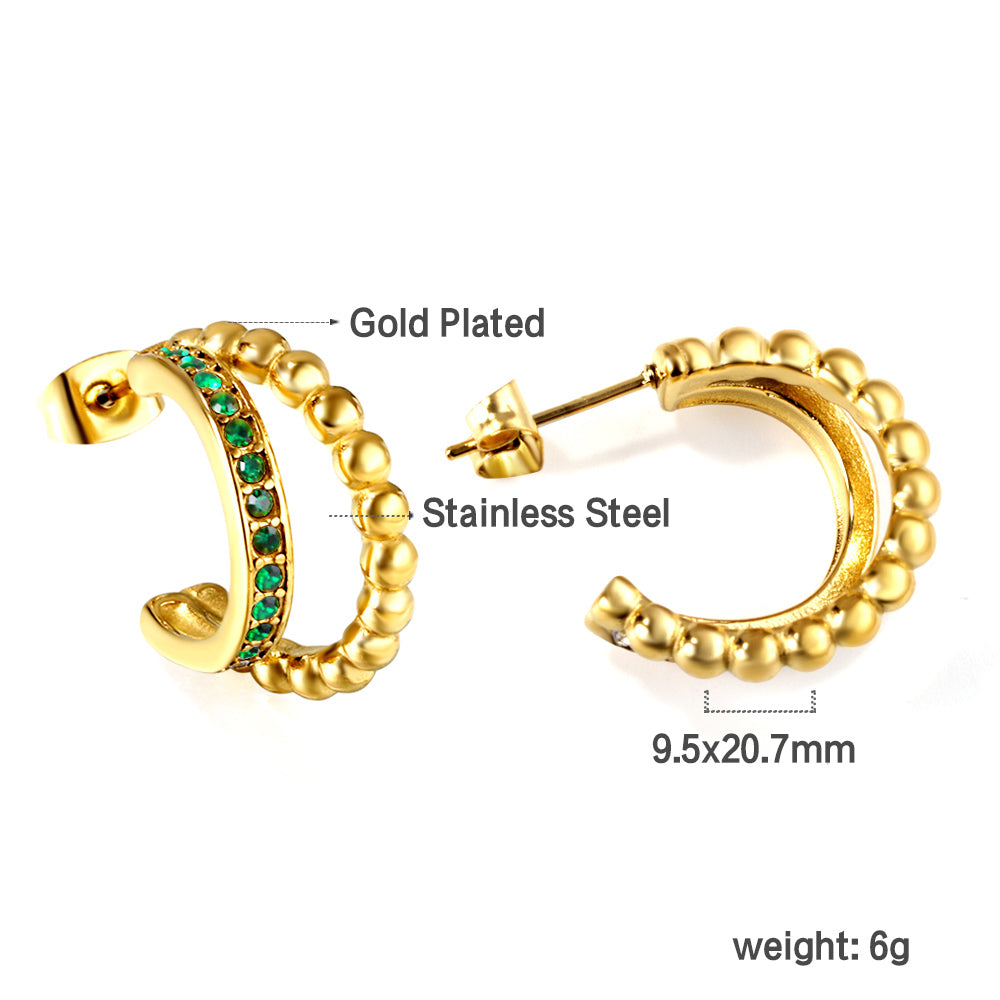 C Stud Earrings