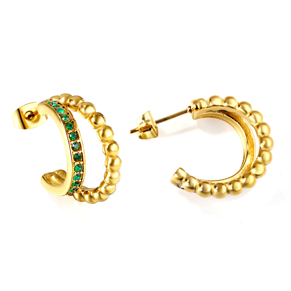 C Stud Earrings