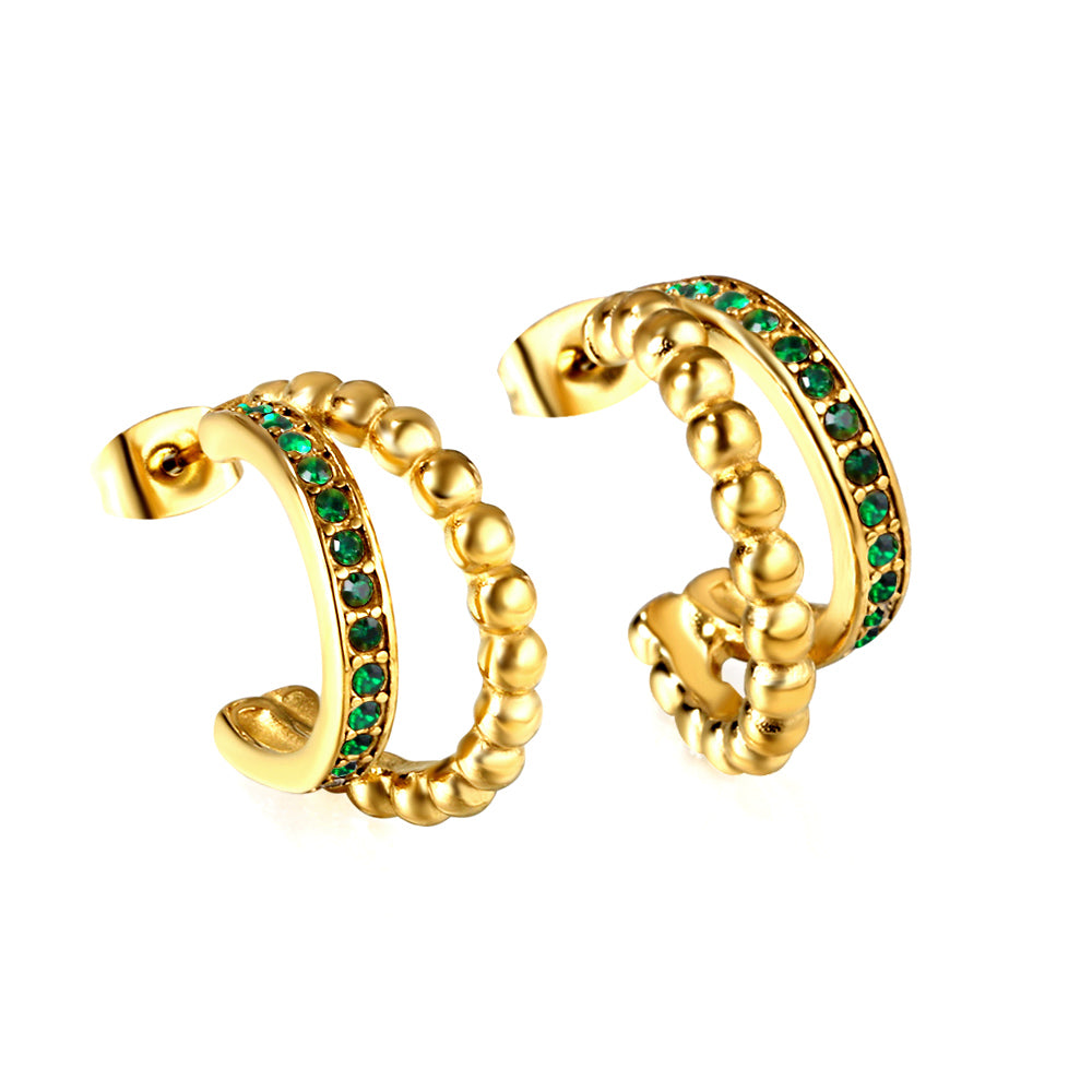 C Stud Earrings