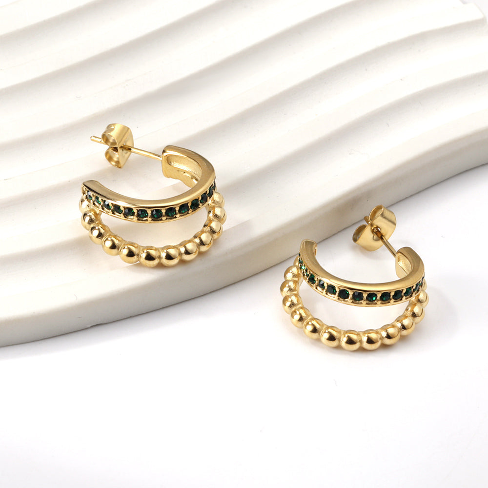 C Stud Earrings