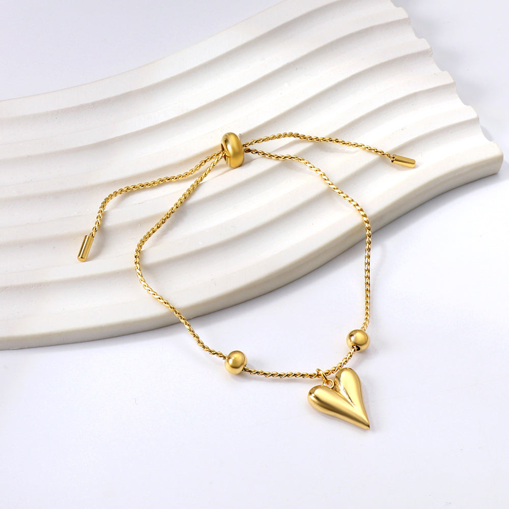Adjustable Heart Bracelet