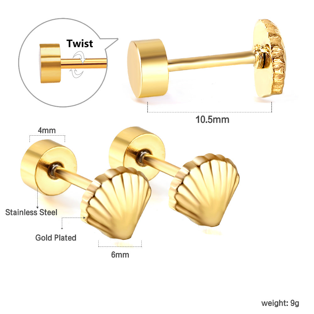 Shell Stud Earrings