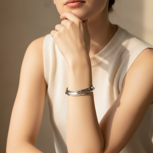 Plain Silver Cuff Kada