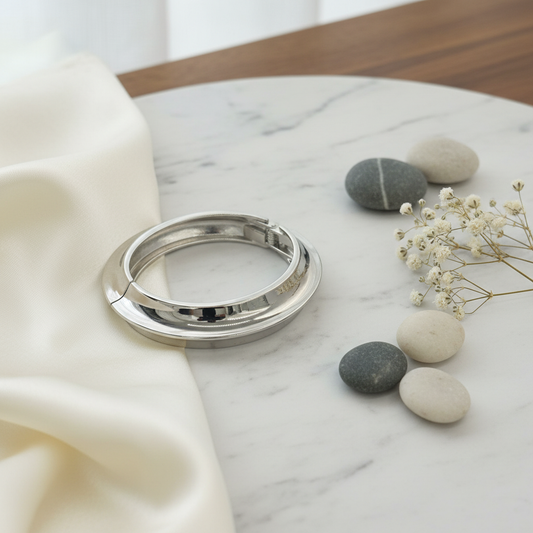 Plain Silver Cuff Kada